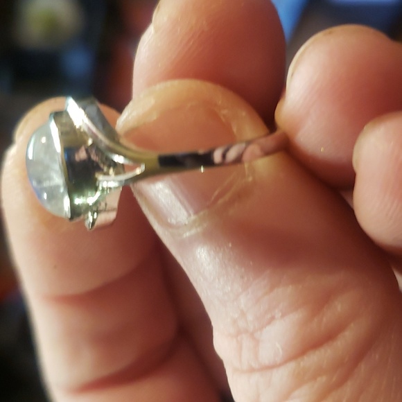 Blue moonstone and 925 handmade rings - Picture 5 of 6